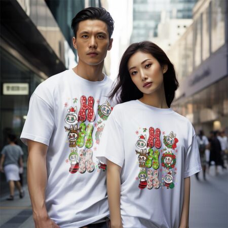 Merry Christmas Labubu Christmas Shirt - White Couple White T-Shirt