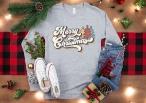 Merry Christmas Shirt Vintage Product Photo 2