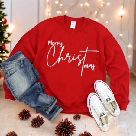 Merry Christmas Sweatshirt Product Photo 1