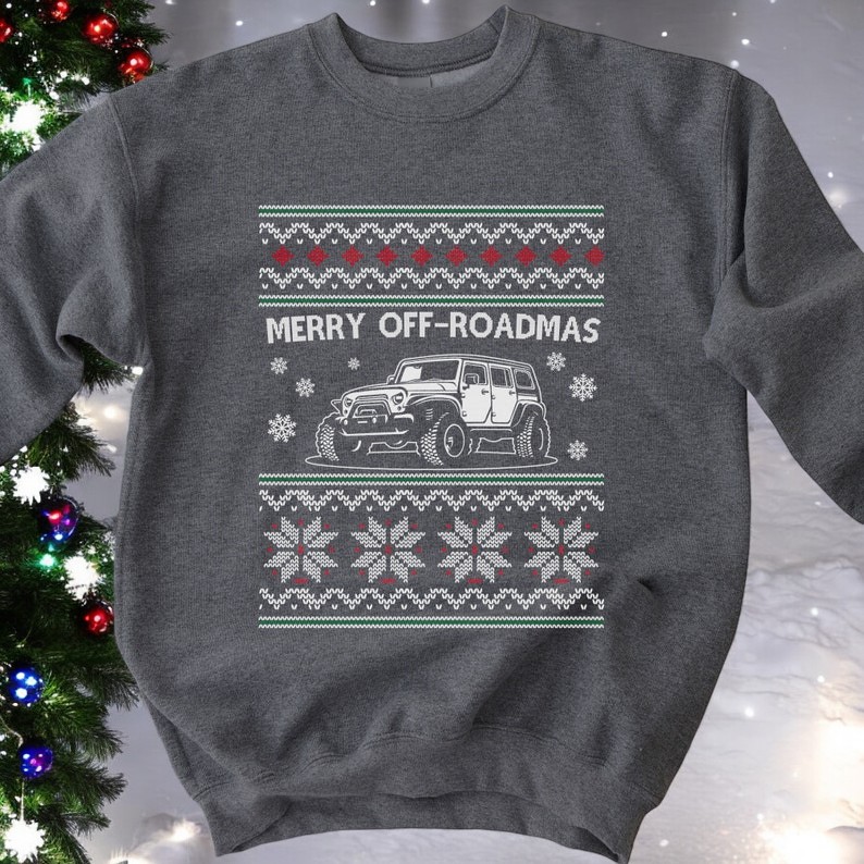 Merry OFF-Roadmas Christmas Sweatshirt Product Photo 2