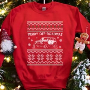 Merry OFF-Roadmas Christmas Sweatshirt Product Photo 4