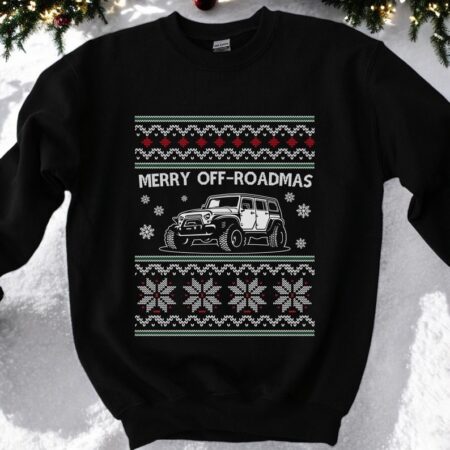 Merry OFF-Roadmas Christmas Sweatshirt Product Photo 1