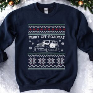 Merry OFF-Roadmas Christmas Sweatshirt Product Photo 6