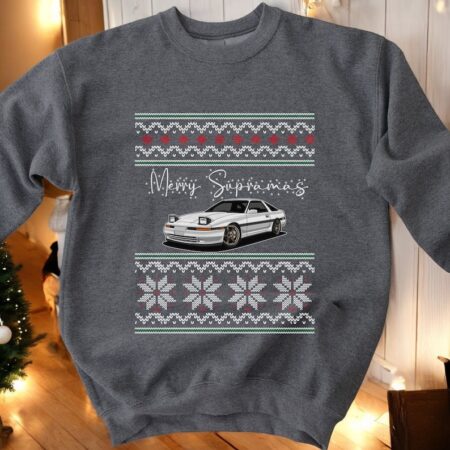 Merry Supramas Japanese Car Christmas Sweatshirt Product Photo 1