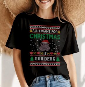 Moo Deng Ugly Christmas Sweater Classic T-Shirt Product Photo 4