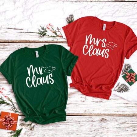 Mr And Mrs Claus Couple Matching Christmas Sweatshirts Product Photo 1