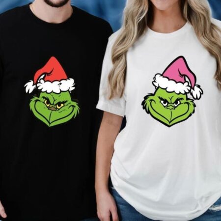 Mr. and Mrs. Grinch Shirt, Matching Grinch Christmas Couple Shirt Product Photo 1