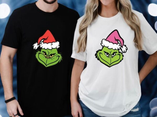 Mr. and Mrs. Grinch Shirt, Matching Grinch Christmas Couple Shirt Product Photo 1