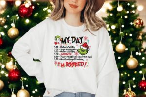 My Day I'm Booked, The Grinch Christmas Schedule christmas sweatshirt Product Photo 2