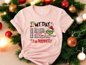 My Day I'm Booked, The Grinch Christmas Schedule christmas sweatshirt Product Photo 3