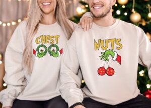 Nuts Chest Christmas grinch Christmas couple matching shirts Product Photo 3