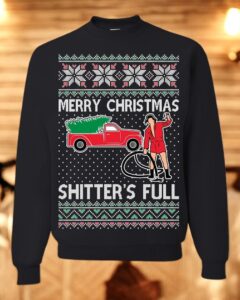 Oncoast Merry Christmas Shitter's Full Ugly Christmas Sweater Sweatshirt Product Photo 3