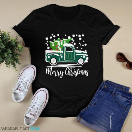 Oregon Ducks Vintage Car Merry Christmas T-Shirt Sweatshirt Hoodie Product Photo 1