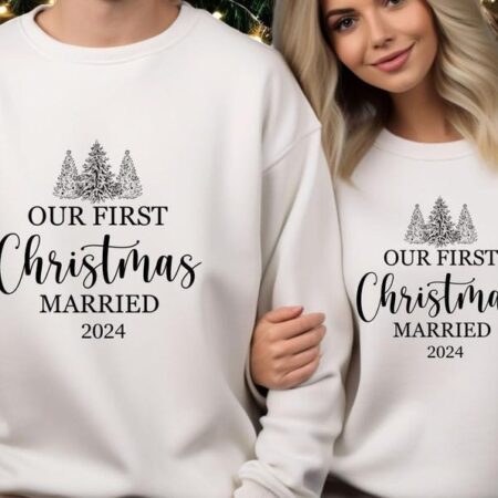 Our First Christmas Married Couple Sweatshirt Product Photo 1