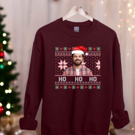 Personalised Photo Santa Hat Face Christmas Sweatshirt Product Photo 1