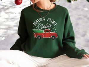 Personalized Family Christmas Truck Sweater Festive Sweatshirts Product Photo 3