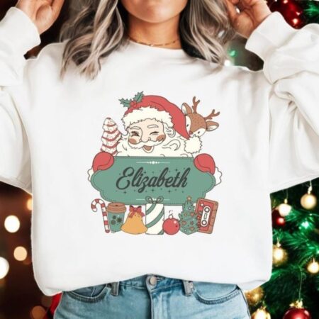 Personalized Santa Claus Christmas Sweatshirt Product Photo 1