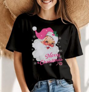 Pink Santa Claus Pink Christmas Christmas Shirt Product Photo 4