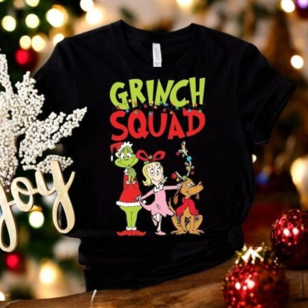 Retro Christmas Shirt Grinch Squad Shirt Product Photo 1