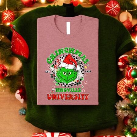 Retro Grinchmas Whoville University Est 1957 Grinch christmas shirt Product Photo 1