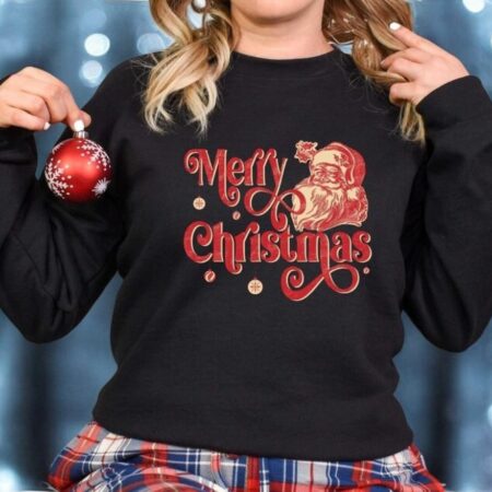 Retro Merry Christmas Sweatshirt Product Photo 1