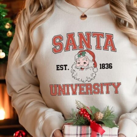 Retro Santa University Est 1836 Sweatshirt Christmas Product Photo 1