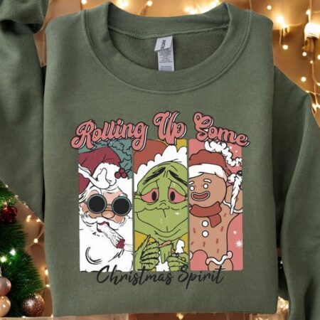 Rolling Up Some Christmas Spirit Christmas Shirt Product Photo 1