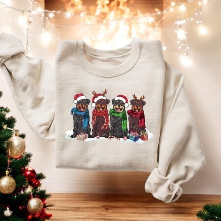 Rottweiler Christmas Dog Christmas Sweatshirt Product Photo 1