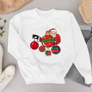 Santa Claus And Beautiful Ornaments, Christmas Shirt Product Photo 3