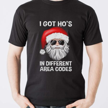 Santa claus I got ho’s in different area codes Christmas sweater - Men T-Shirt