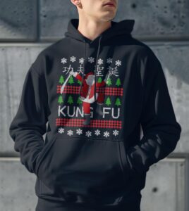 Santa Kung Fu Flick Ugly Kung Fu Santa T-Shirt Product Photo 3