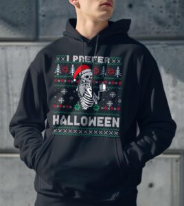 Skeleton Prefer Halloween Christmas Shirt Product Photo 3