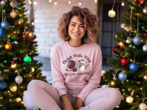 Sleigh Bells Ring, Are You Listening Vintage Christmas Sweatshirt Product Photo 2