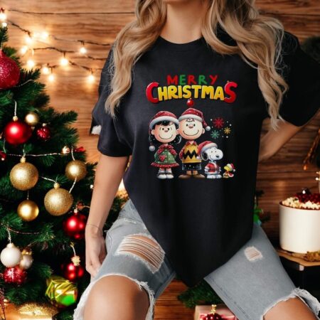 Snoopy And Friends Merry Christmas Shirt Product Photo 1