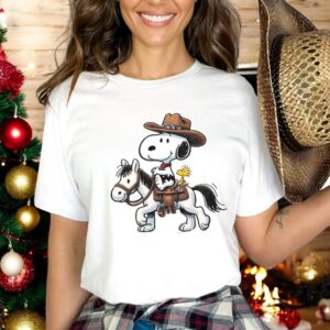 Snoopy And Woodstock Cowboy Christmas Sweatshirt Product Photo 2