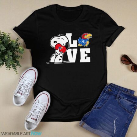 Snoopy Love My Kansas Jayhawks T-Shirt Sweatshirt Hoodie Product Photo 1