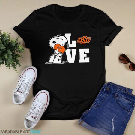 Snoopy Love My Oklahoma State Cowboys T-Shirt Sweatshirt Hoodie Product Photo 1