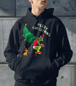 Stealing Christmas Tree Shirt, Hoodie, Christmas Sweatshirt - Men Black Hoodie