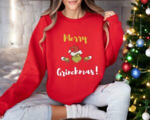 The Grinch Funny Christmas Sweatshirt Product Photo 2