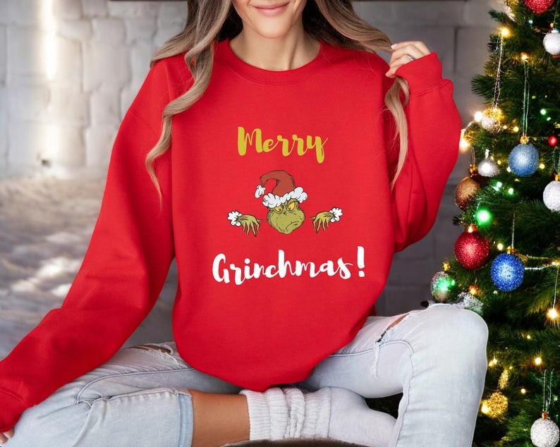 The Grinch Funny Christmas Sweatshirt Product Photo 2