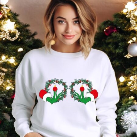 The Grinch Hands Christmas Sweatshirt Product Photo 1