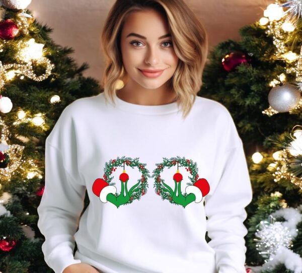 The Grinch Hands Christmas Sweatshirt Product Photo 1