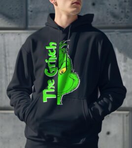 The Grinch Novelty Shirt, Hoodie, Christmas Sweatshirt - Men Black Hoodie