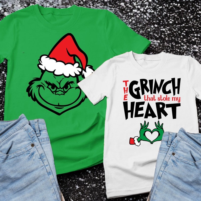 The Grinch That Stole My Heart Couple Matching Christmas Sweatshirts Product Photo 2