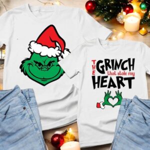 The Grinch That Stole My Heart Shirt, Matching Couple Christmas Shirt Product Photo 2