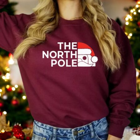 The NORTH POLE Santa Claus Christmas Sweatshirt Product Photo 1