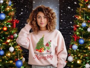 Things Are About To Get Naughty Grinch Xmas Christmas Sweatshirt Product Photo 4