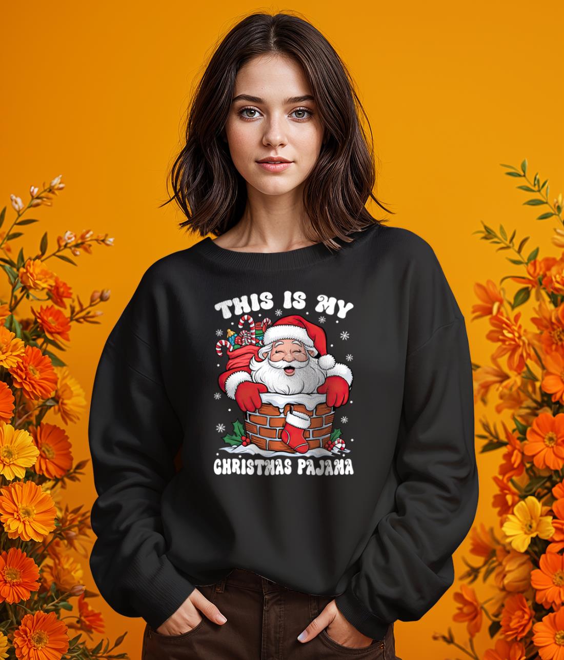 This Is My Christmas Pajama Funny Santa Christmas Shirt Product Photo 2