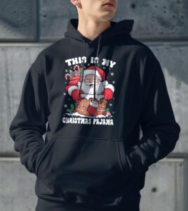 This Is My Christmas Pajama Funny Santa Christmas Shirt Product Photo 3