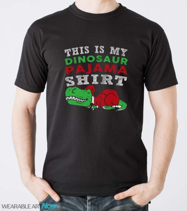 This Is My Dinosaur Pajama, Pajama xmas, Santa hat christmas - Men T-Shirt